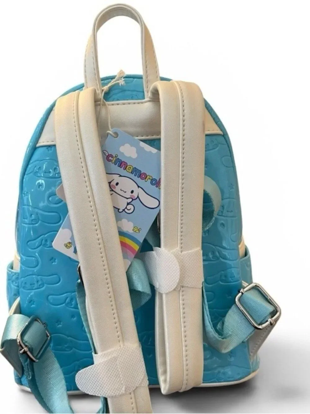 Loungefly Sanrio Cinnamoroll Moveable Ears Mini Backpack Blue White Shimmer NWT